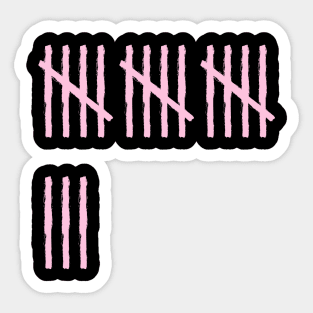 18th pink count Sticker